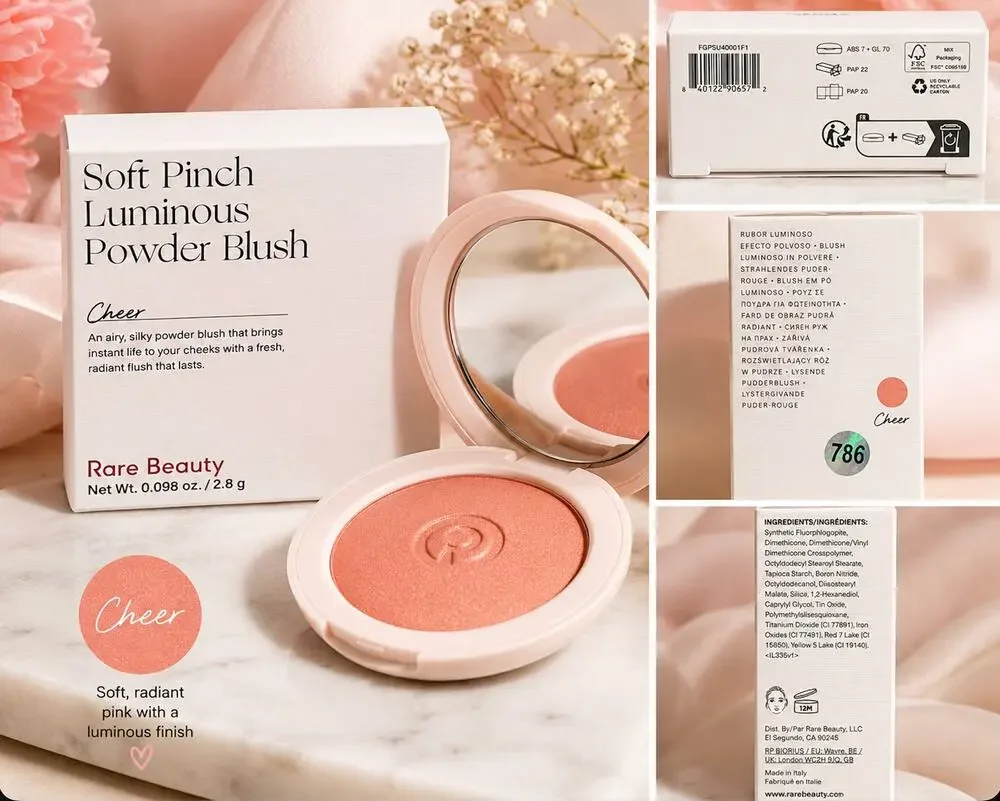 Rare Beauty Soft Pinch Luminous Powder Blush Cheer NIB Full Size